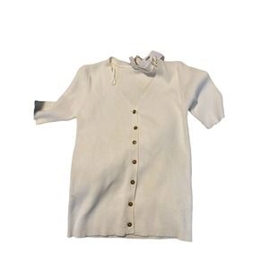 White button up cardigan